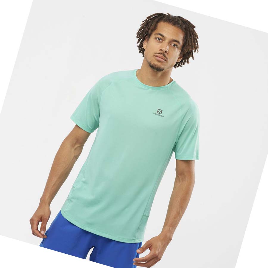 Camiseta Salomon PROMO CROSS REBEL Hombre Verde Menta | MX 3238SGL